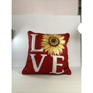 Sunflower  Throw Pillow with Welt and zipper 16" x 16"